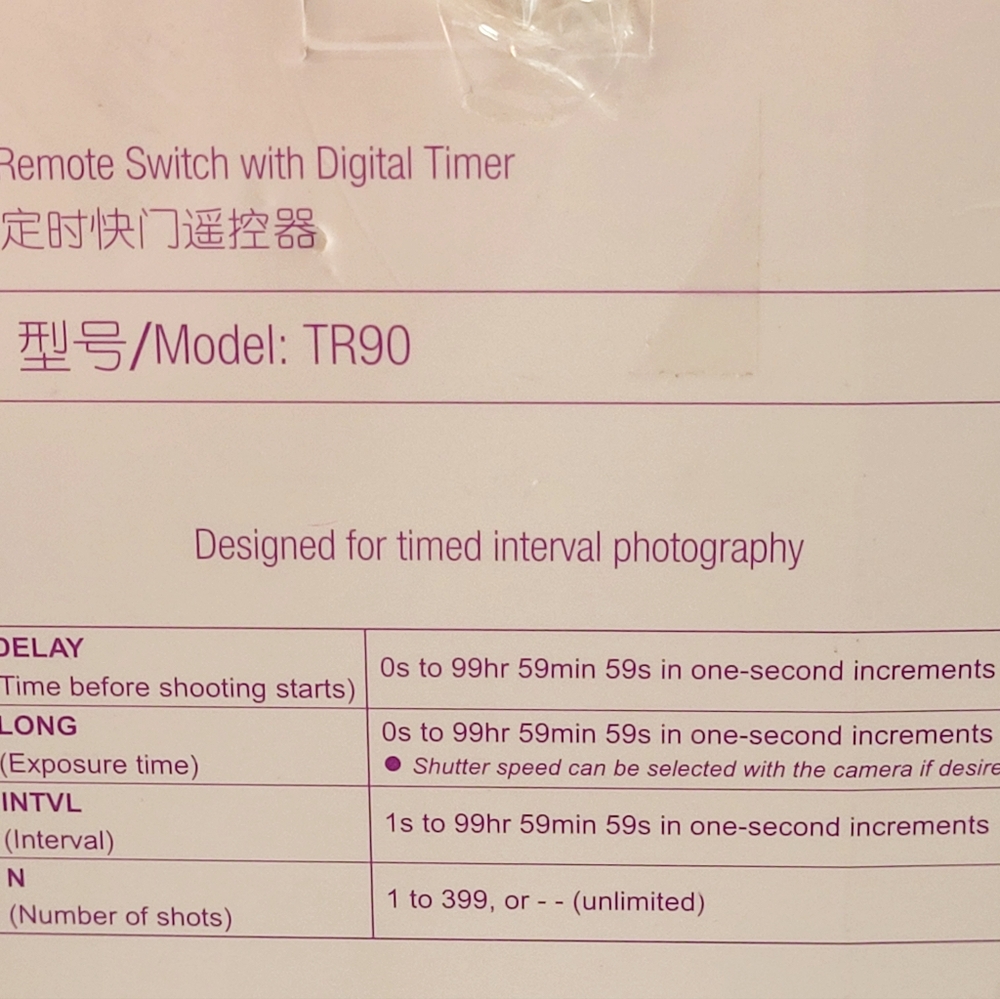 Hanpusen TR-90 Remote Switch With Digital Timer For Camera Shutter Use Open Box. - Picture 15 of 16